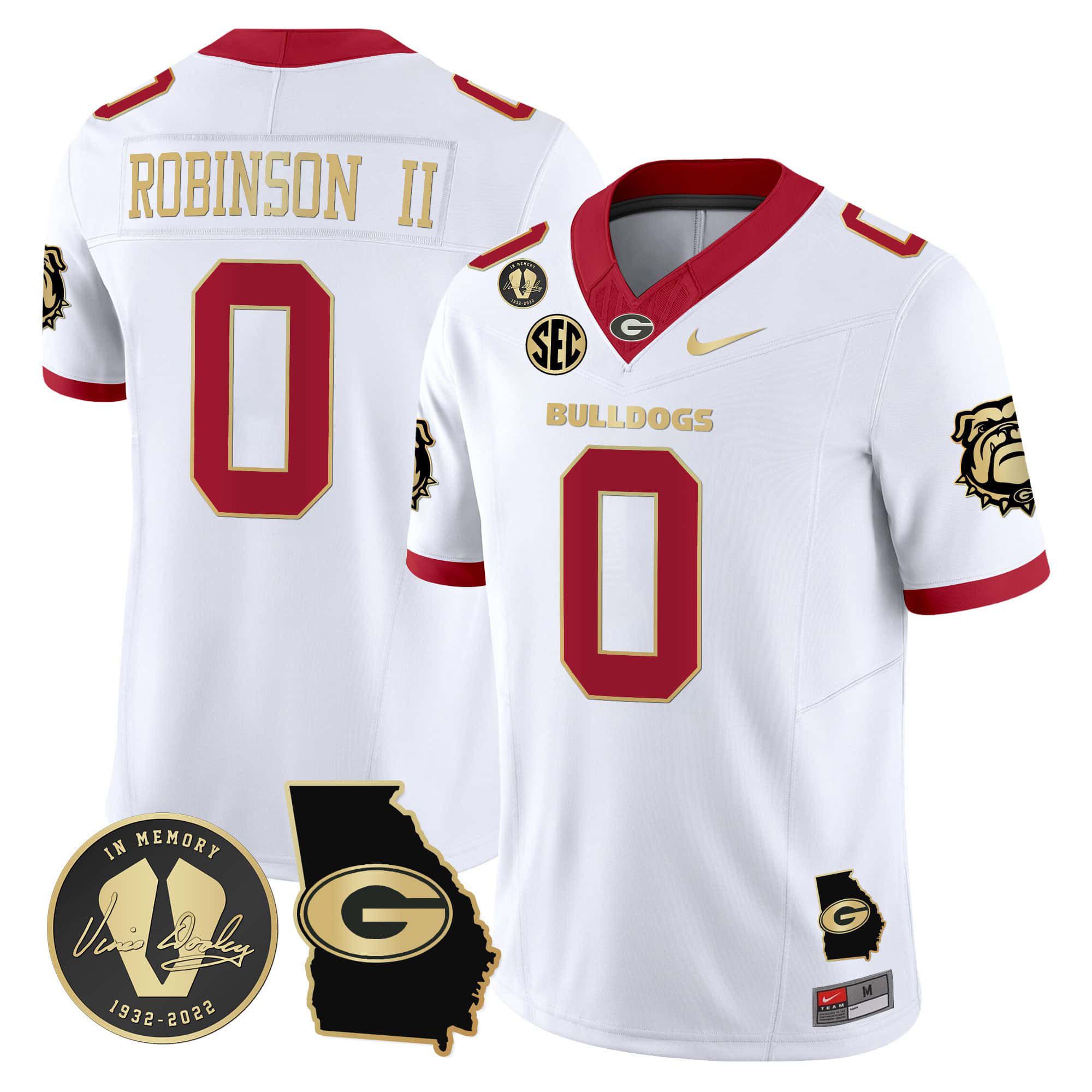 Men Georgia Bulldogs #0 Robinson ii White 2024 Nike Vapor NCAA Jersey->indianapolis colts->NFL Jersey